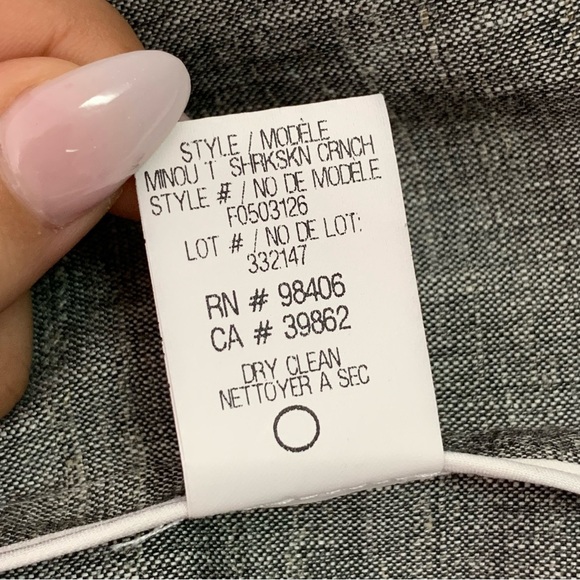 Theory Women’s Gray 100% Linen Three Button Blazer Jacket Size 2 - Picture 15 of 16